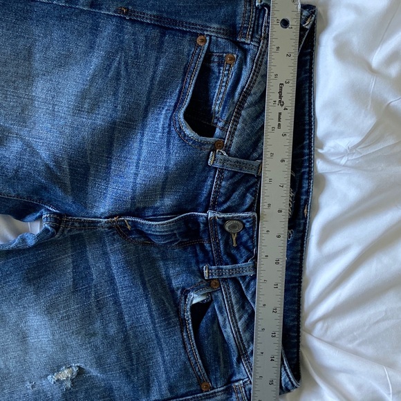 American Eagle Low Rise Slim Bootcut SZ 8 Long Stretch Dark Wash, 2010 Cool EUC - Picture 10 of 14